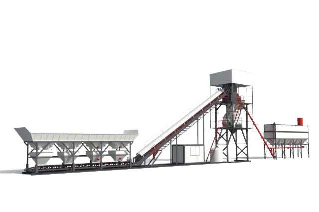 Foundation-free batching plant type illustration supplied with the materials