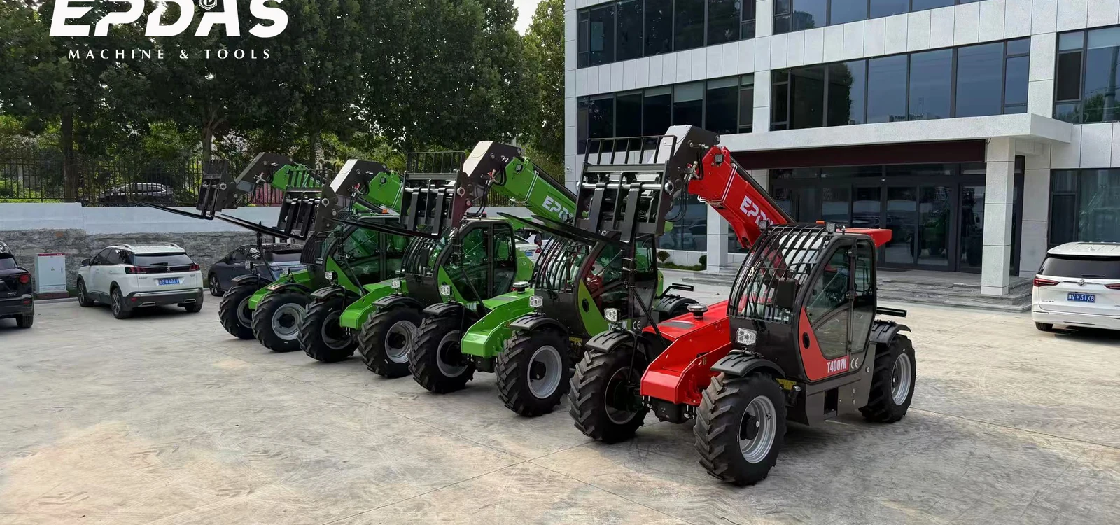 Telehandler photograph from the supplied materials; customer and location unassigned.